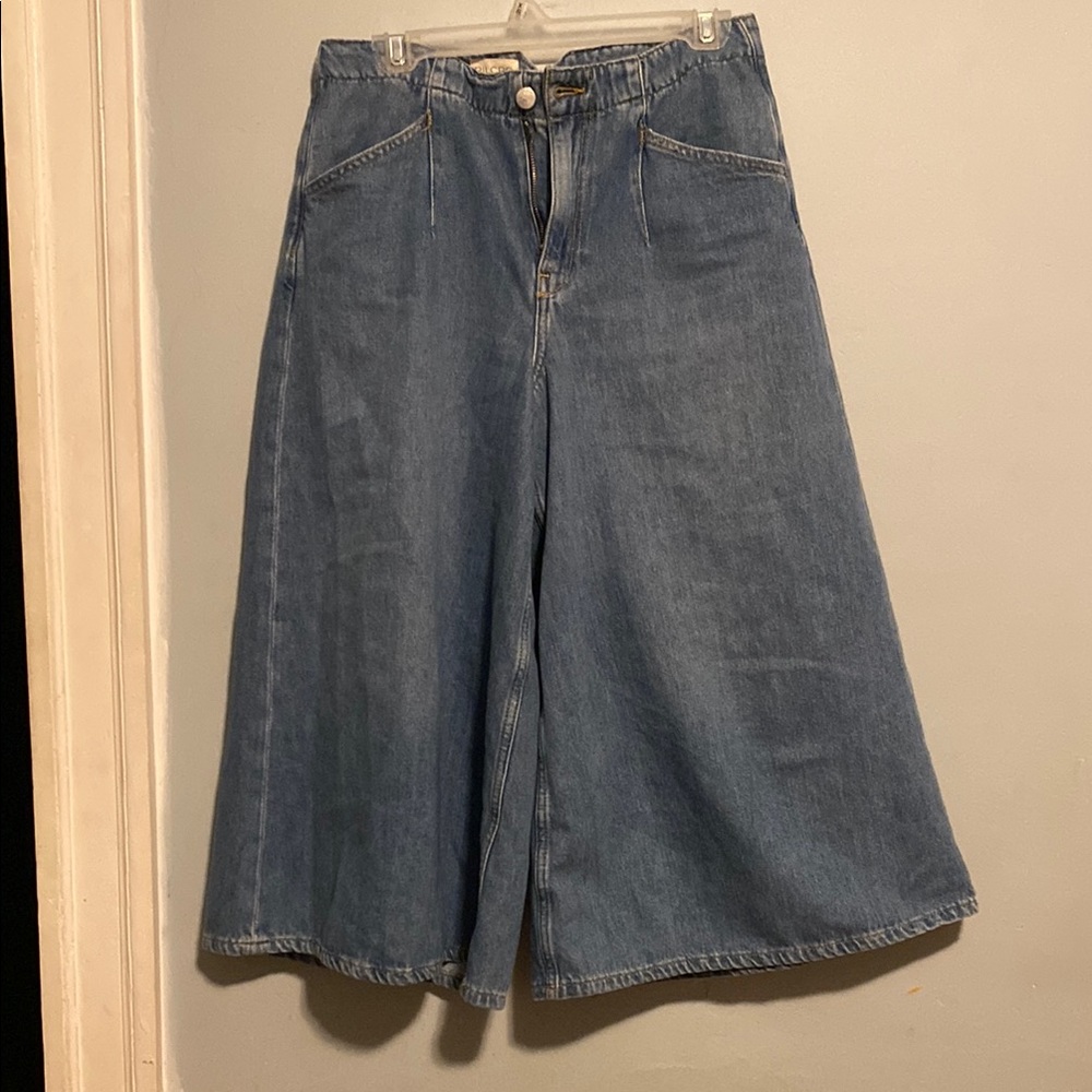 Pilcro Blue Flare Wide Leg Jeans/culottes